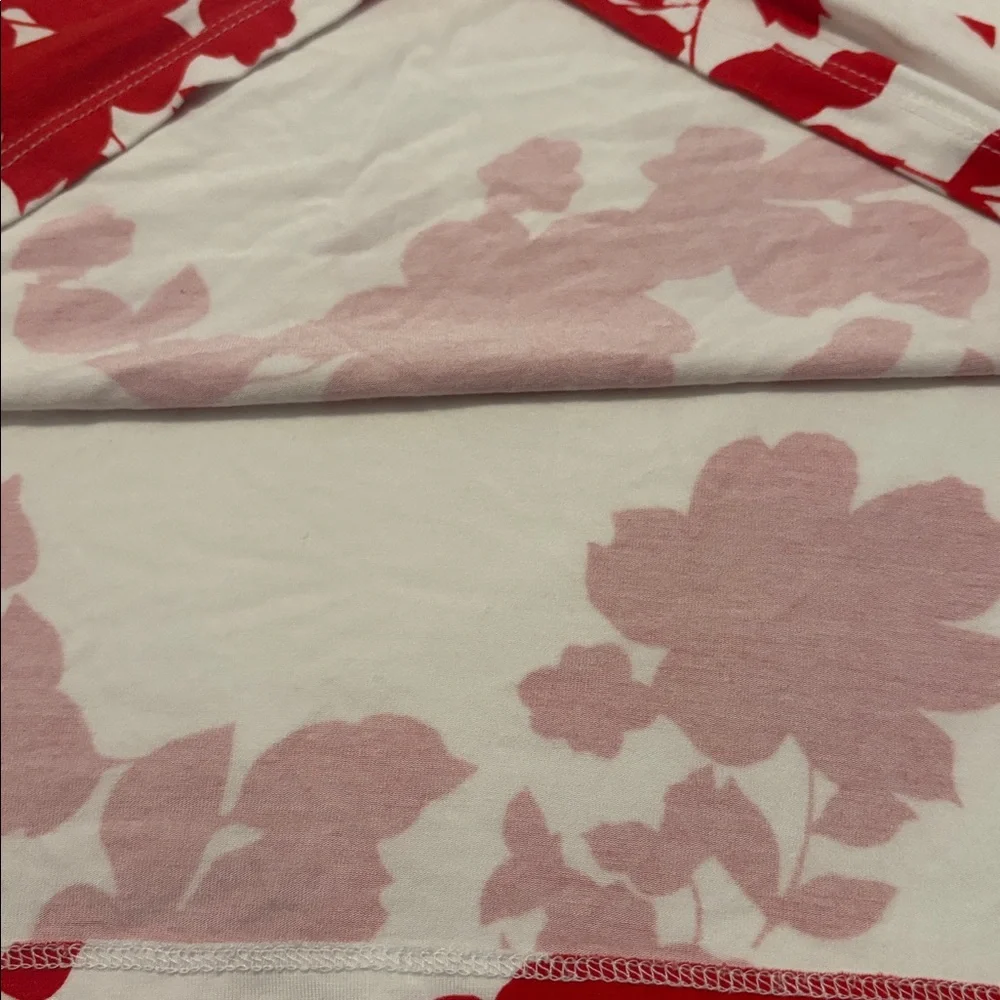 Talbots White & Red Boat Neck Floral Rayon Blend Top SZ 2X plus size work wear - Picture 11 of 11